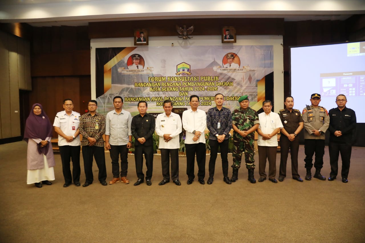 Pemerintah Kota Serang Melalui BAPPEDA Menggelar Kegiatan Forum Konsultasi Publik Rancangan RPD dan Rancangan RKPD Kota Serang Tahun 2024-2026