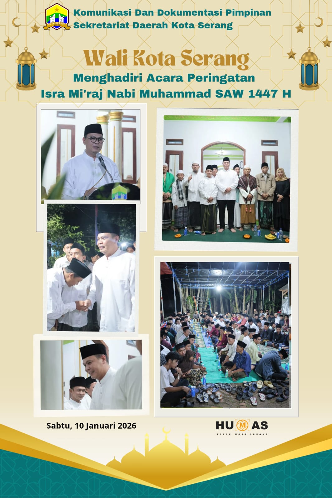 Hadiri Peringatan Isra Mi’raj, Wali Kota Serang Ajak Masyarakat Jaga Lingkungan