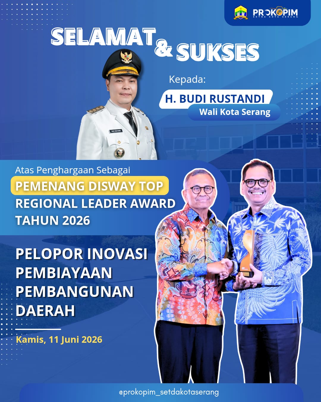 Inovasi Pembiayaan Budi Rustandi Diapresiasi Nasional, Bawa Pulang Disway Top Regional Leader Award 2026