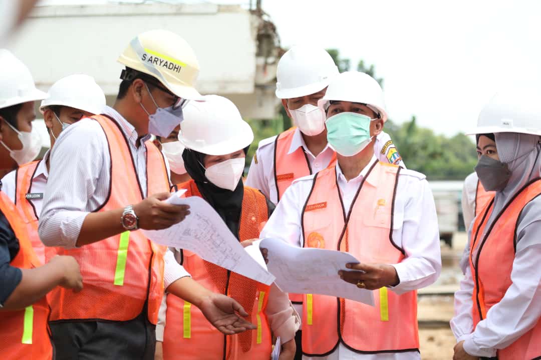 Walikota Serang Tinjau Langsung Progres Pembangunan  Gedung Terpadu RSUD Kota Serang.