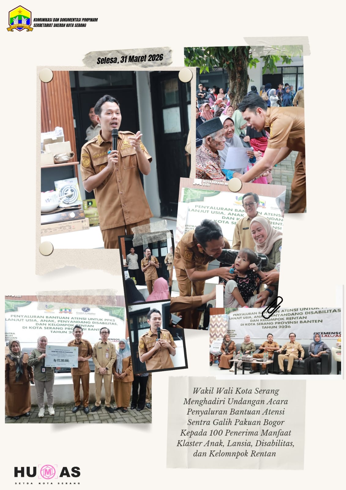 100 Warga Rentan di Kota Serang Mendapat Bantuan