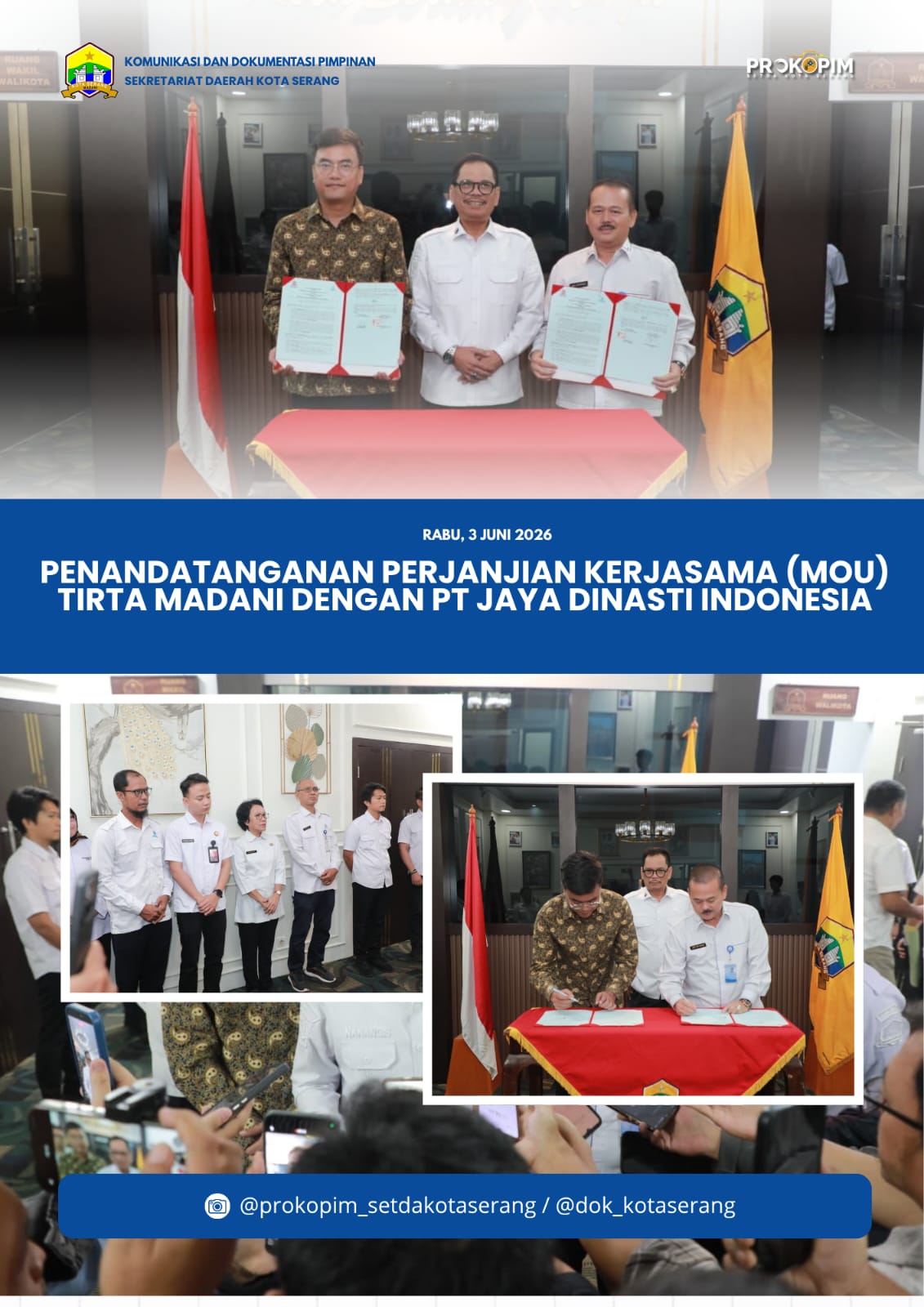 Perundam Tirta Madani Kota Serang, Jalin kerjasama dengan PT. Jaya Dinasty Indonesia 